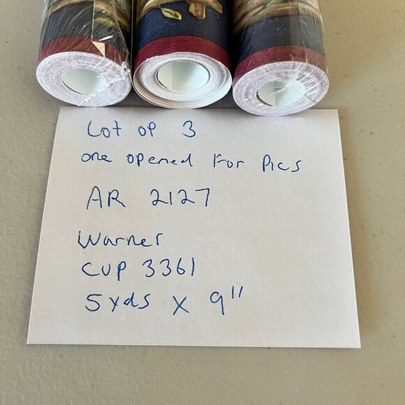 Vintage New Warner Wallpaper Border Lot of 3 CUP3361 Wood Houses Country Cottage - Picture 2 of 4